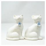 FINE BONE CHINA CAT SALT AND PEPPER SHAKERS