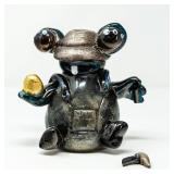 GLASS WORKING FROG FIGURINE