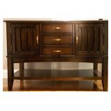 FOUR QUADRANT CHEVRON VENEER TOP SIDEBOARD