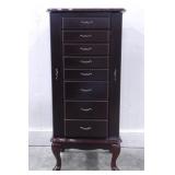 WOODEN JEWELRY ARMOIRE 40.5'H 18'W 14.5'D