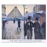 CAILLEBOTTE PARIS STREET RAINY DAY MOUNTED POSTER