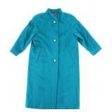 LONDON FOG WOOL DARK CYAN STANDING COLLAR COAT 8P
