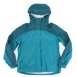 L.L.BEAN TEAL BLUE RAIN JACKET & HOOD SIZE M PET
