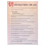 DALAI LAMA 'INSTRUCTIONS FOR LIFE' PRINT