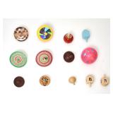 13 ASSORTED TOPS/DREIDELS