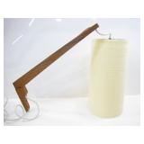 MCM TEAK SWING-ARM CANTILEVER WALL LAMP