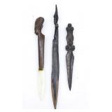 KENYAN CARVED WOOD LETTER OPENERS