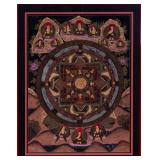 TIBETAN THANGKA MANDALA PAINTING
