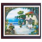MEDITERRANEAN COASTAL PATIO SCENE