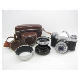 ZEISS IKON CONTAFLEX FILM CAMERA + CASE/ACCESSORY