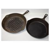 TWO WAGNER WARE CAST IRON PANS