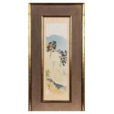 SIGNED JAPANESE LANDSCAPE PAINTING ON SILK