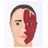K. STANCZYK SURREALIST PORTRAIT ACRYLIC PAINTING