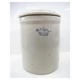 ROBINSON RANSBOTTOM 3-GALLON STONEWARE CROCK & LID