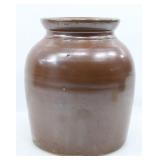 STONEWARE BROWN CROCK JAR 8'