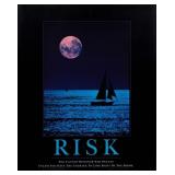 'RISK' VINTAGE MOTIVATIONAL LITHOGRAPH POSTER