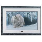 ROBERT BATEMAN 'DOZING LYNX' FRAMED ART PRINT