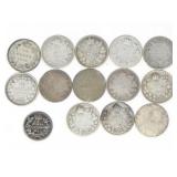 13 CANADIAN CIRCULATED .925 SILVER DIMES 26g