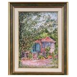 ELIZABETH WHITE 'TRELAWNY PINK HOUSE' ART PRINT