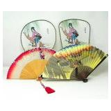 4 DECORATIVE SOUVENIR FANS