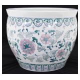 CHINESE FAMILLE ROSE HANDPAINTED FISH BOWL PLANTER