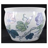 HANDPAINTED MORNING GLORIES FISH BOWL PLANTER