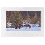 PETER A. DETTLING WILDLIFE PRINT ON FIBERBOARD