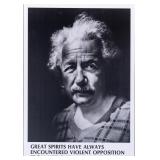EINSTEIN QUOTE LAMINATION ON FIBERBOARD