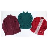 3 L.L.BEAN LADIES' FLEECE JACKETS SIZE MED P & REG