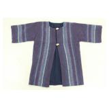 PURPLE & BLUE WOOL ANTLER BUTTON CARDIGAN