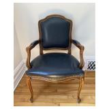 LOUIS XV FAUTEUIL STYLE ARMCHAIR NAILHEAD TRIM,