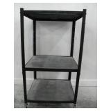 BLACK 3 TIER ROLLING METAL UTILITY CART
