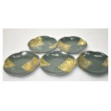 FIVE CLOISONNE TRAYS