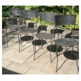 4 WROUGHT IRON OUTDOOR PATIO CHAIRS