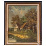 SIGNED COTTAGE LANDSCAPE