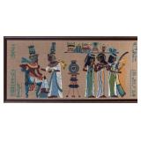 EGYPTIAN REVIVAL CANVAS EMBROIDERY PICTURE
