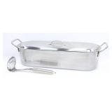 INOX ITALY STAINLESS STEEL FISH POACHER