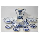 ASSORTED LOT OF DELFT-BLUE TABLE WARE