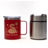 PORTABLE COFFEE MUG & STAINLESS STEEL FOOD JAR