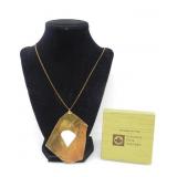 GOLDTONE & WHITE ROCK NECKLACE
