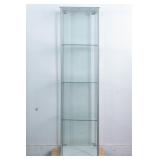 MODERN GLASS 4 TIER FLOOR CURIO CABINET
