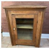 ANTIQUE FARMHOUSE GLASS DOOR JAM CUPBOARD