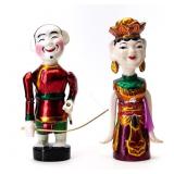 PAIR OF ASIAN WATER PUPPETS