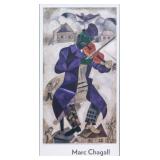 CHAGALL 'GREEN VIOLINIST' MOUNTED PRINT