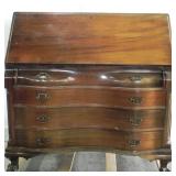 ANTIQUE MAHOGANY CHIPPENDALE STYLE SECRETARY DESK