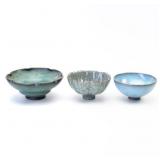 THREE ASIAN BOWLS IN DIFFERENT STYLES