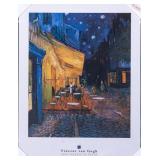 VAN GOGH CAFE TERRACE AT NIGHT MOUNTED POSTER