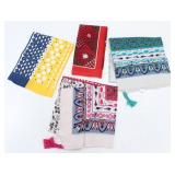 4 ASSTD SQUARE & NECK SCARVES