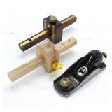 LOW ANGLE PLANE & WOOD MARKING GAUGES