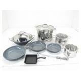 LOT OF ASSTD. POTS & PANS + WOK, SKILLET, & TONGS